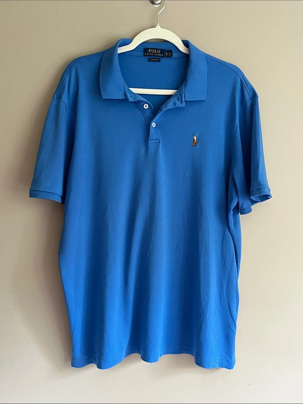 Polo Ralph Lauren Classic Fit Soft Touch Royal Blue Polo Shirt size XL